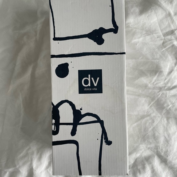 DV by Dolce Vita black leather/leopard calf hair pointed ballet flats 8.5W - Picture 6 of 8